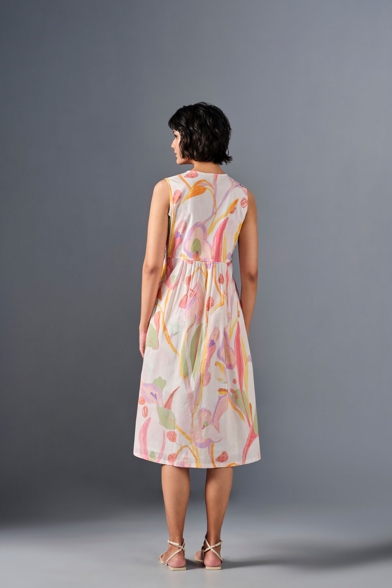 Pastel Swirls Cotton Dress, Multi Color, image 6