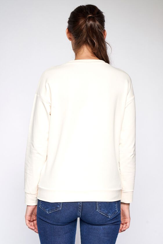 5 - Cream Graphic Sweater Top, image 5