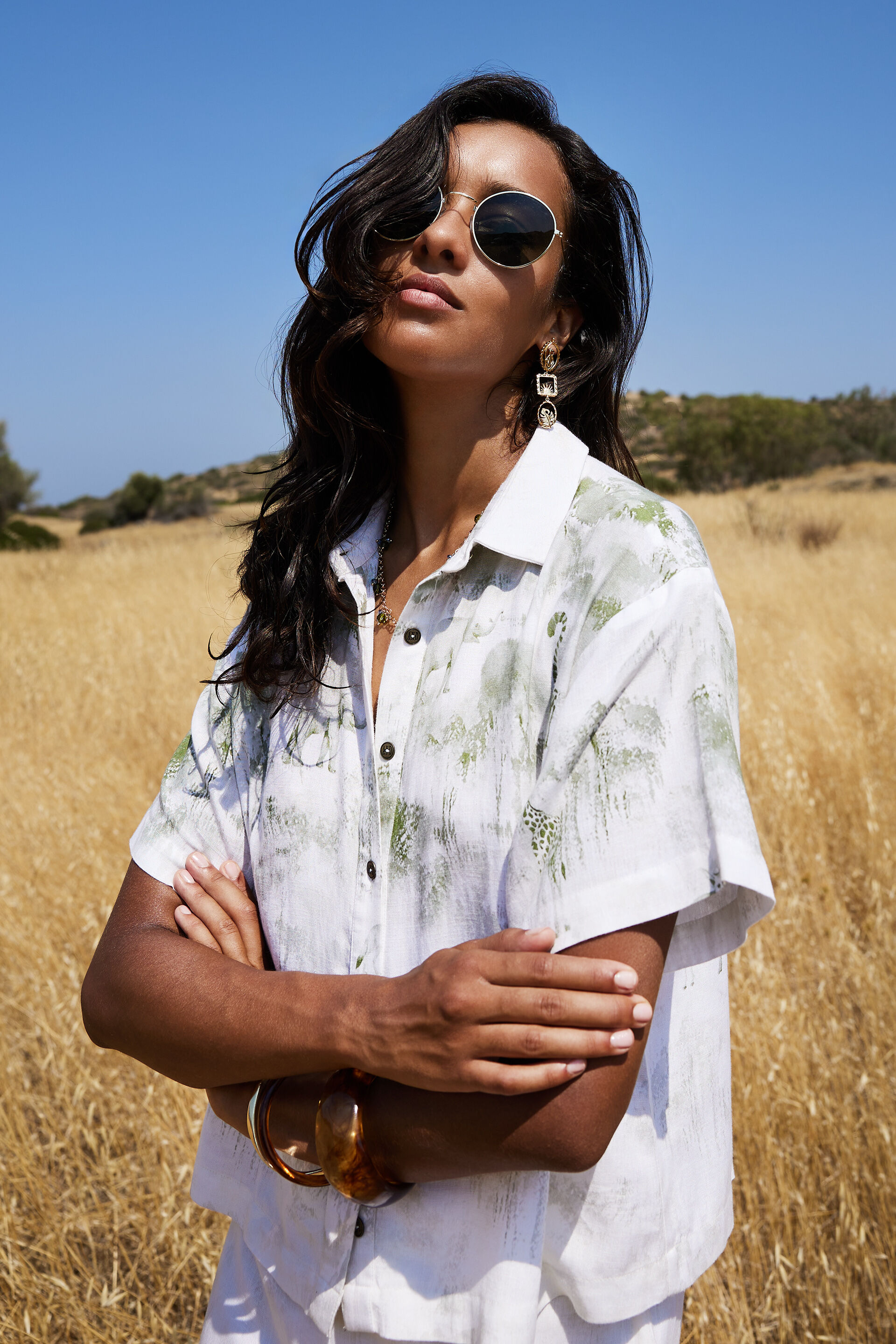 Jane Printed Co-ord Set, Green, image 3