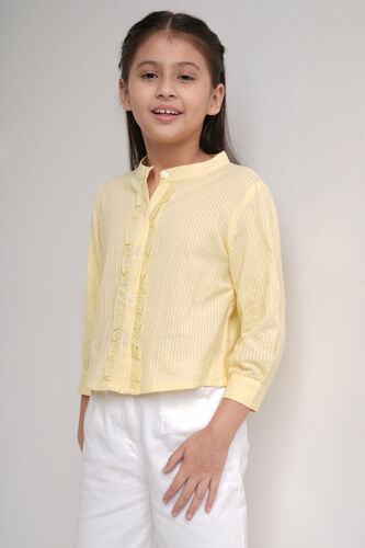 Yellow Stripes Straight Top, Yellow, image 1