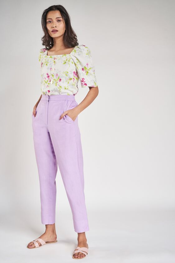5 - White Floral Printed A-Line Top, image 5