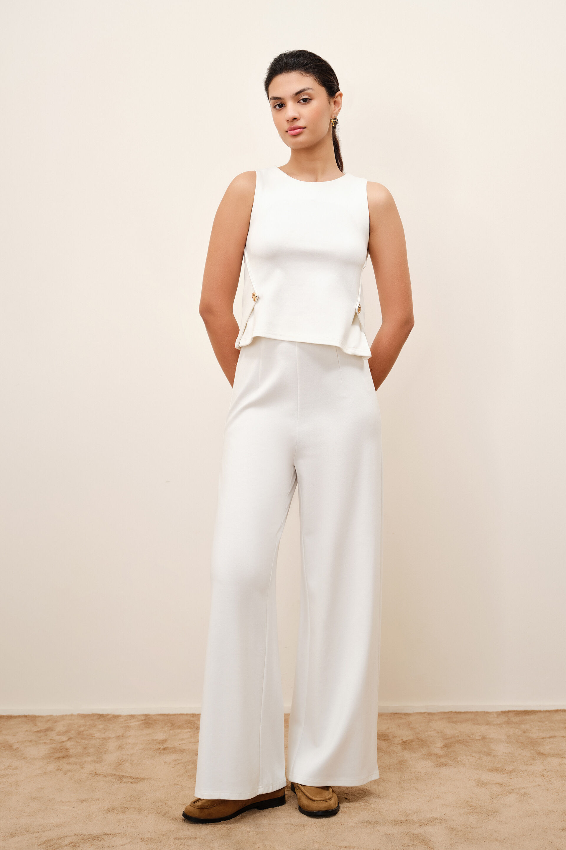 Lorraine White Knitted Top, White, image 4