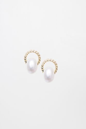 1 - Off White Earring, image 1