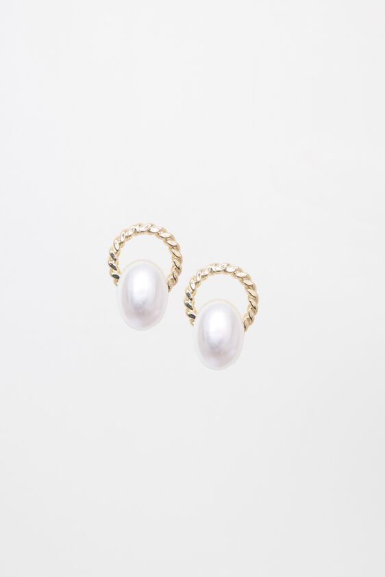 1 - Off White Earring, image 1