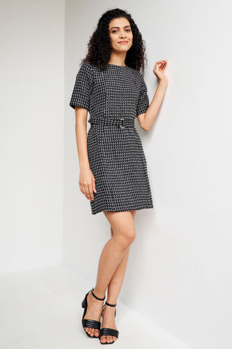 Self Design Straight Dress, Black, image 5