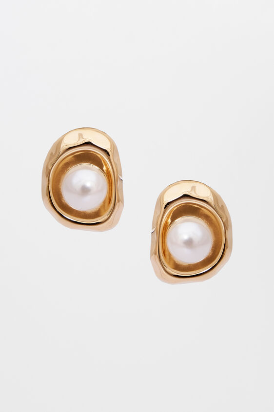 Gold Brass Earring, , image 1