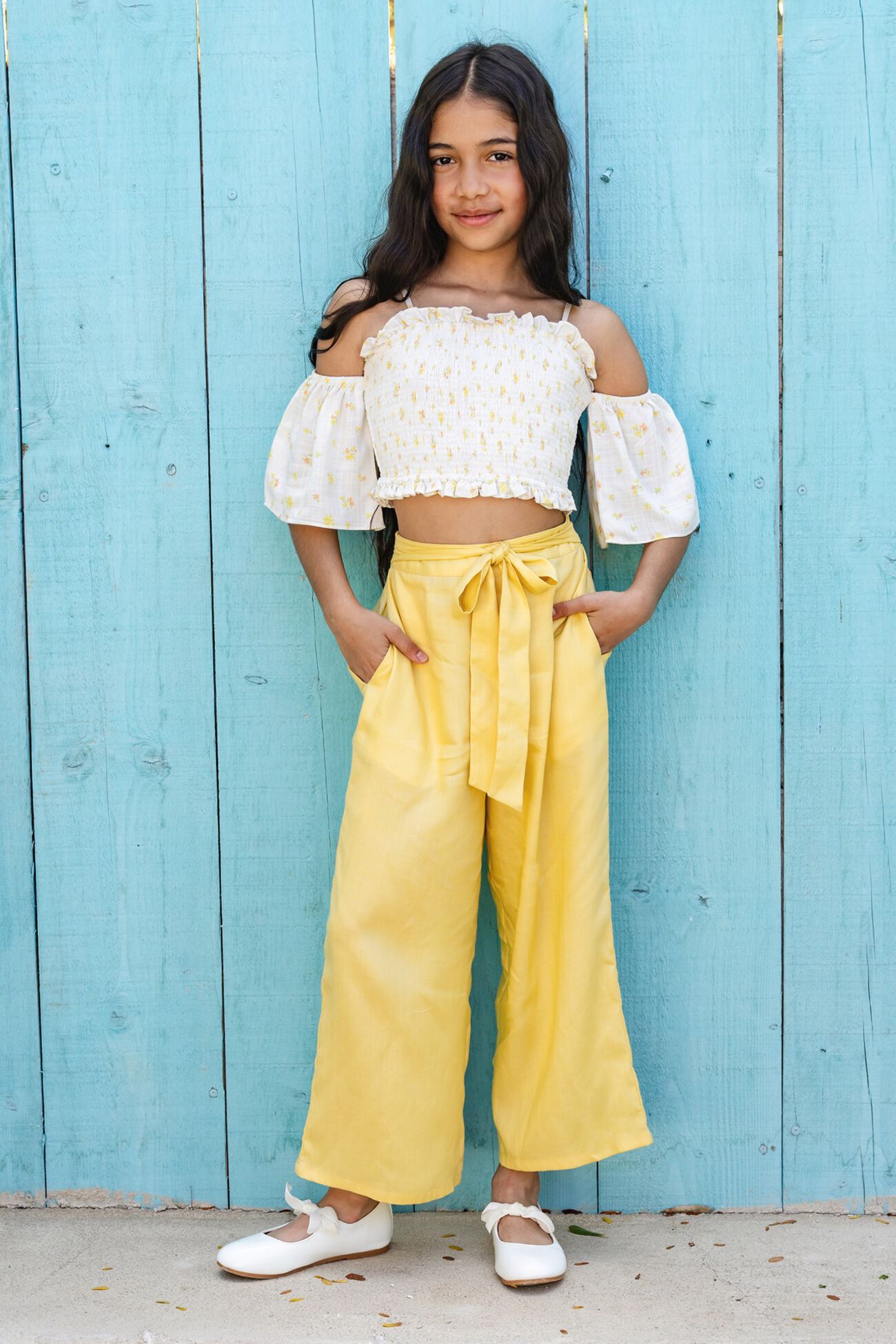 1 - Yellow Floral Straight Set, image 1