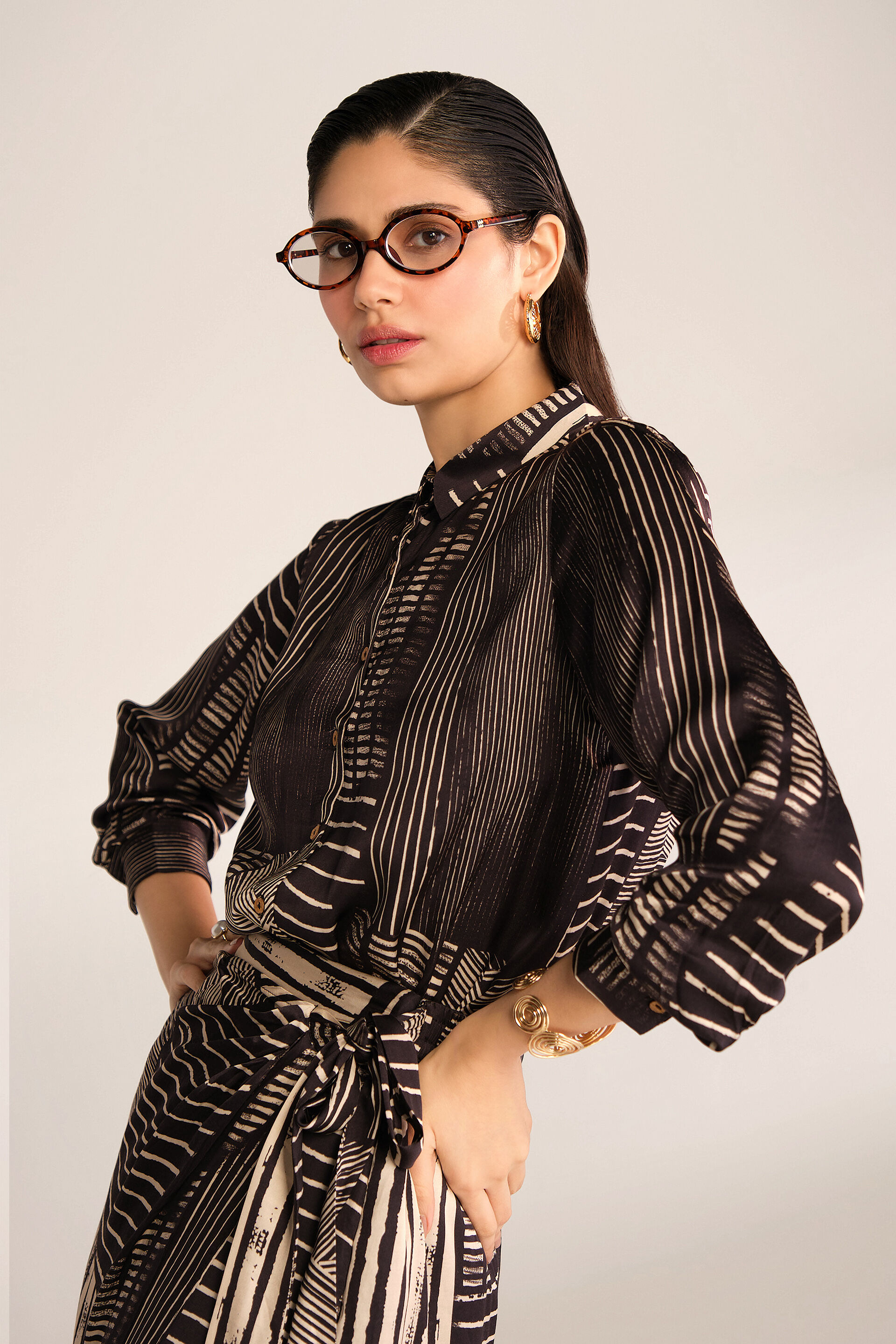 Shanda Modal Skirt Set, Black, image 3