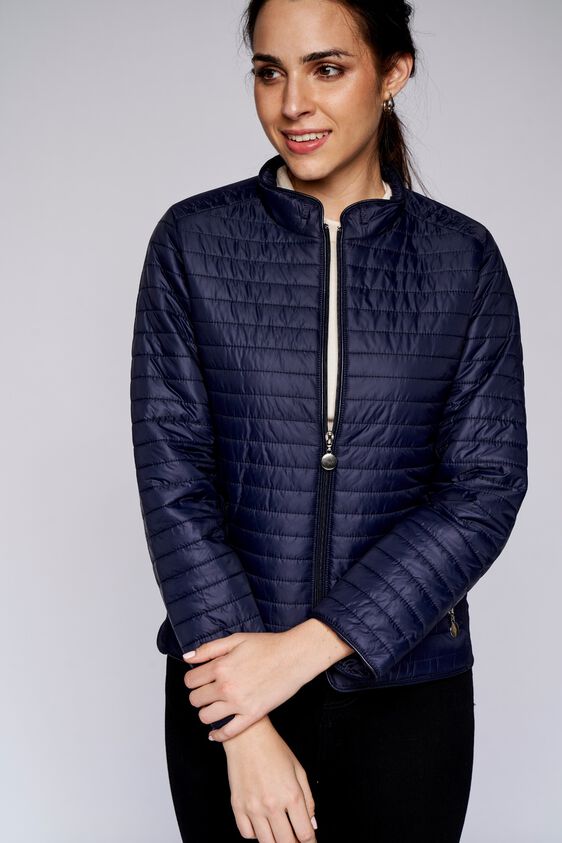 5 - Navy Solid Straight Jacket, image 5
