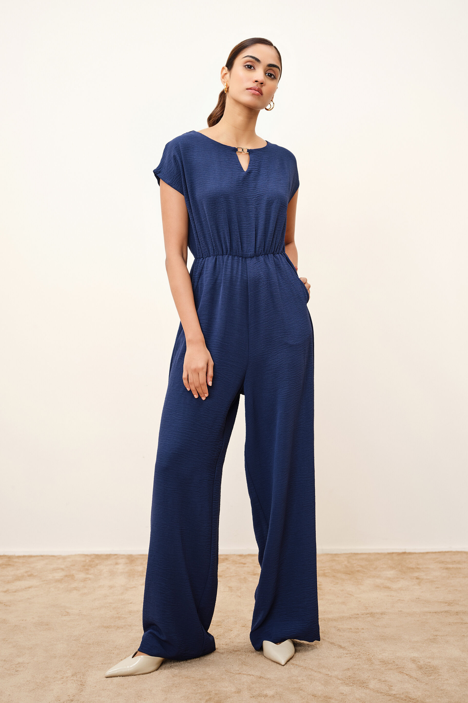 Nadine Navy Jumpsuit, Navy, image 1
