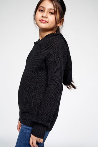 1 - Black Solid Straight Top, image 1