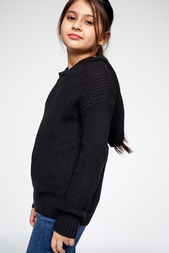 1 - Black Solid Straight Top, image 1