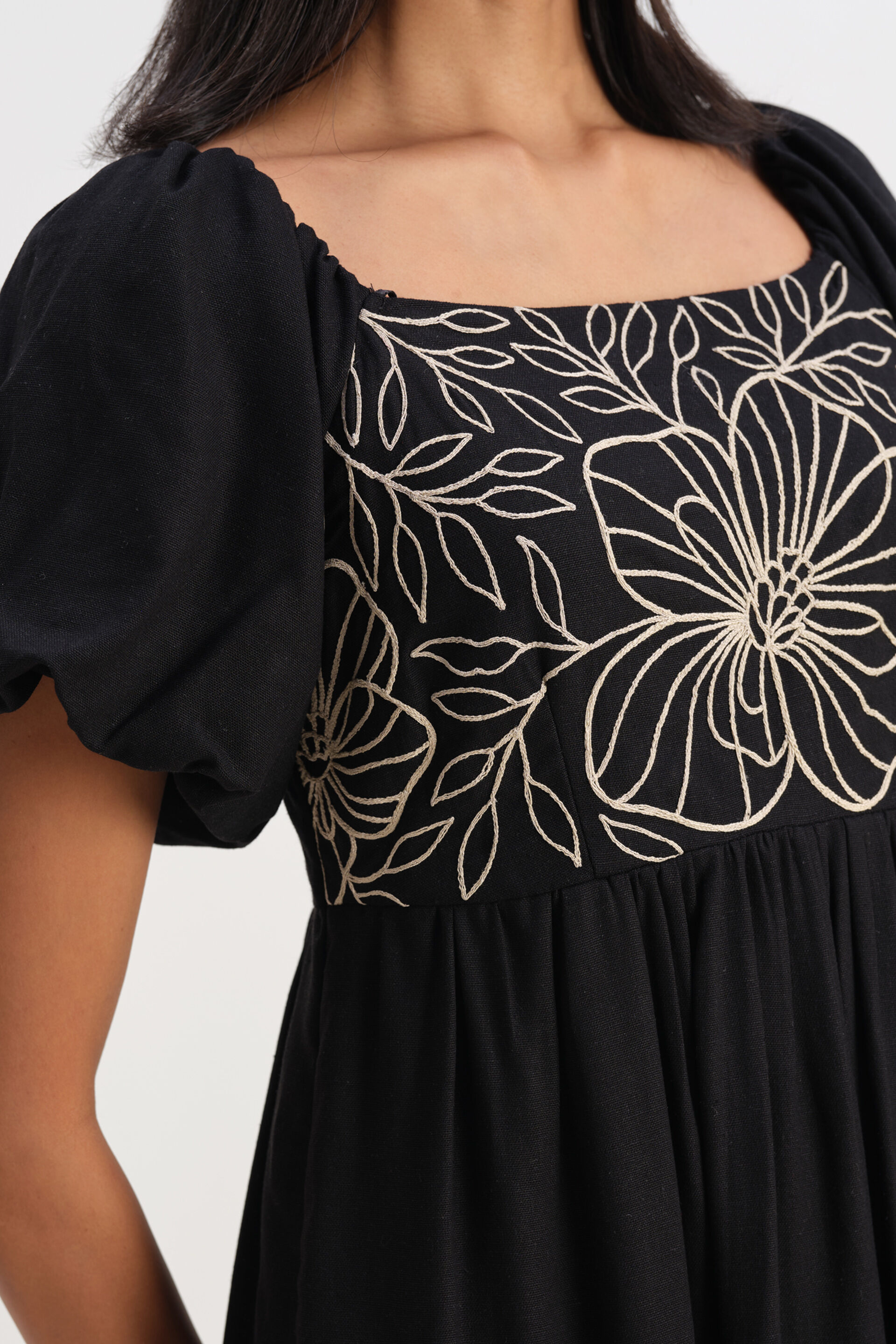 Midnight Bloom Dress, Black, image 4