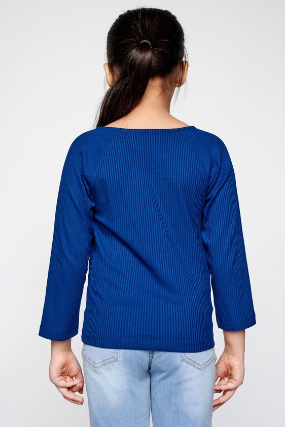 5 - Navy Blue Solid Straight Top, image 5