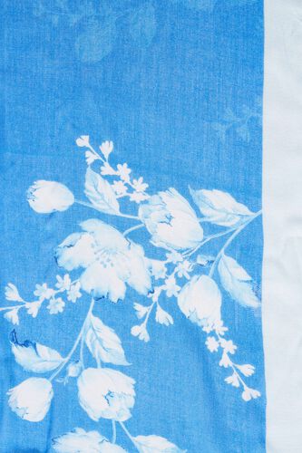 Blue Viscose Scarf, , image 2