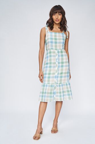 3 - Multi Color Self Design Fit And Flare Dress, image 3