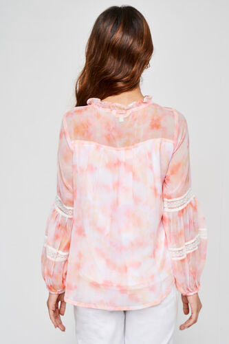 Orange Tie & Dye Straight Top, Orange, image 5