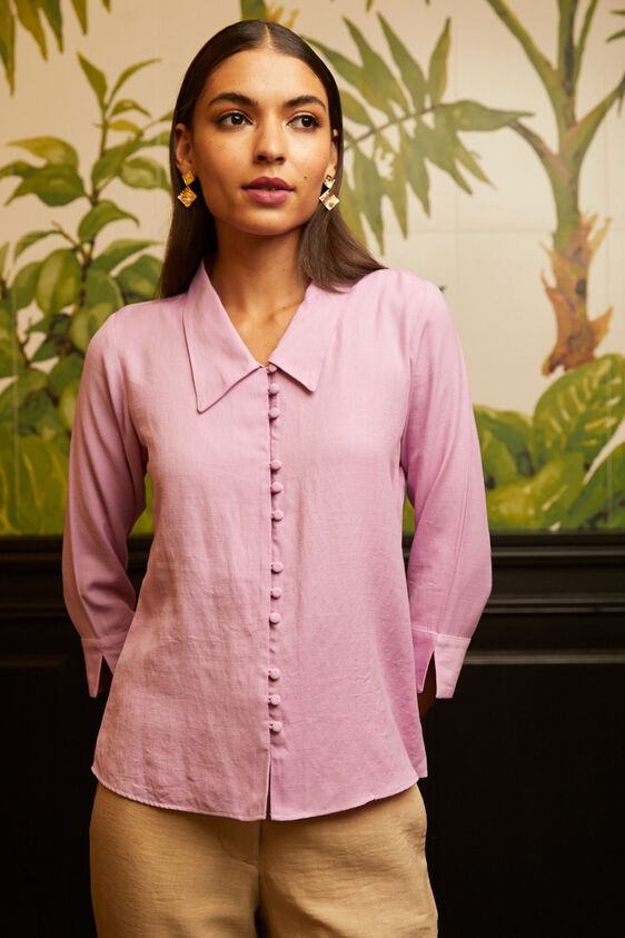 1 - Lilac Solid A-Line Top, image 1