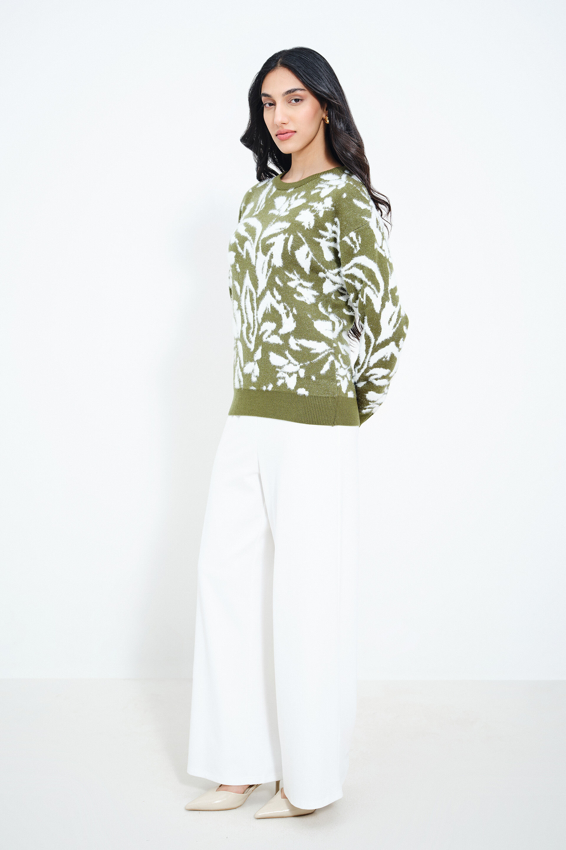 Meadow Frost Sweater, Green, image 2
