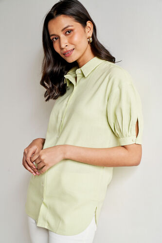 Lime Solid High-Low Top, Lime, image 1