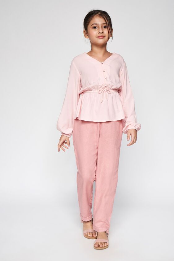 6 - Pink Solid Peplum Top, image 6