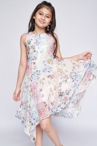 1 - Multi Color Floral Asymmetric Dress, image 2