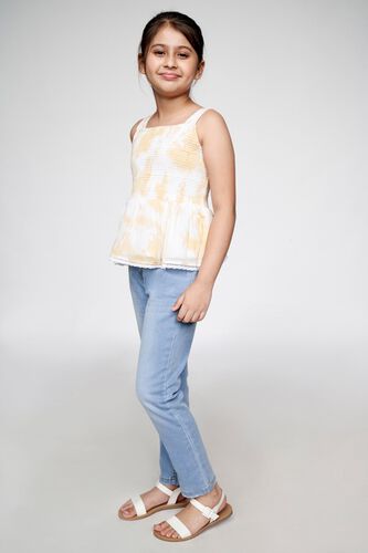 3 - Yellow Smocked Fit and Flare Top, image 3