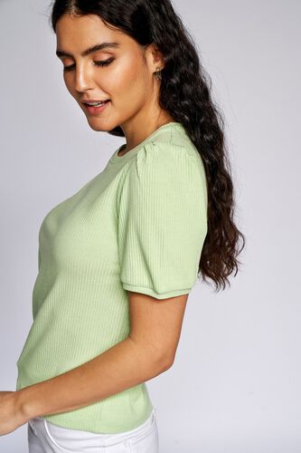 3 - Lime Green Solid Straight Top, image 3