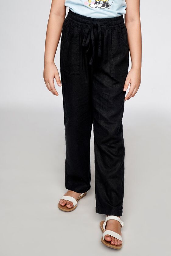 2 - Black Solid Tie-Ups Bottom, image 2