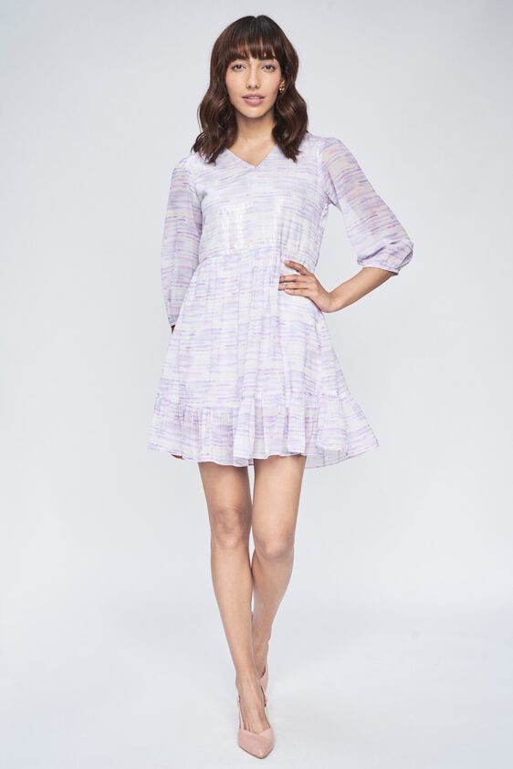 2 - Multi Color Abstract Fit and Flare Dress, image 2