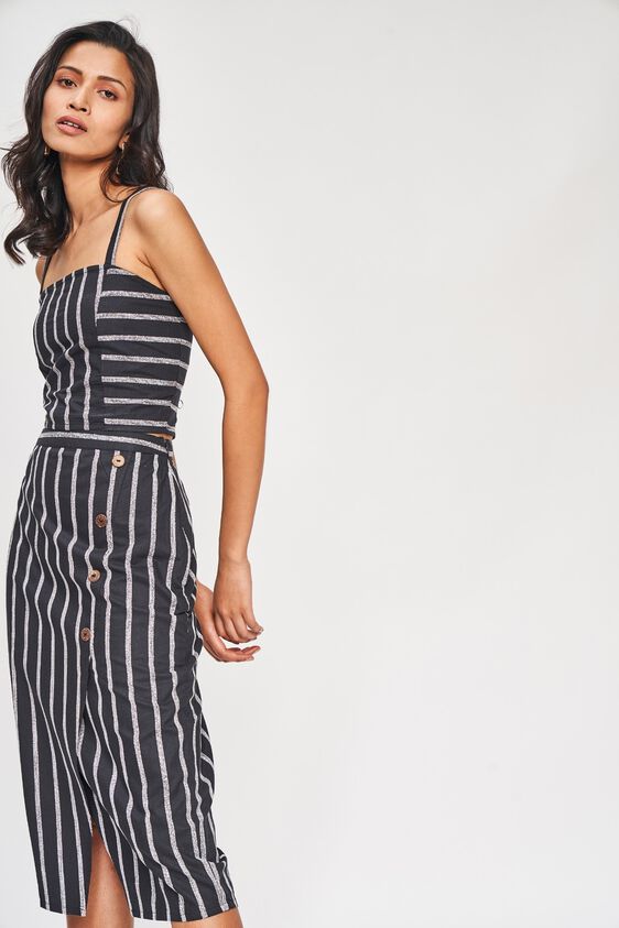 5 - Black Striped Cropped Co-Ordinate Set, image 5