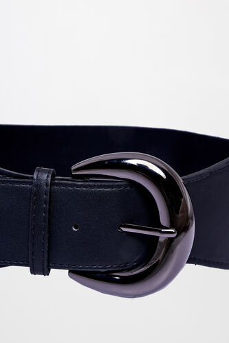 Black Polyurethane Belt, Black, image 2