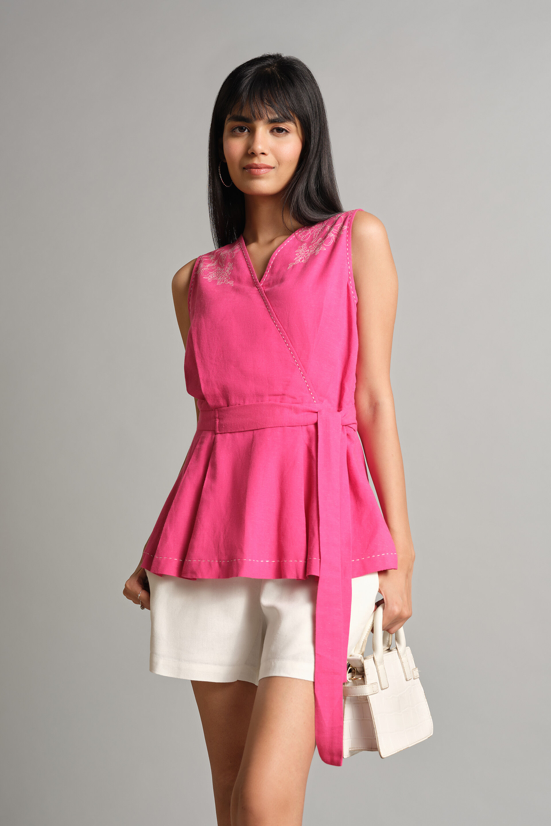 Floral Pink Top, Pink, image 3