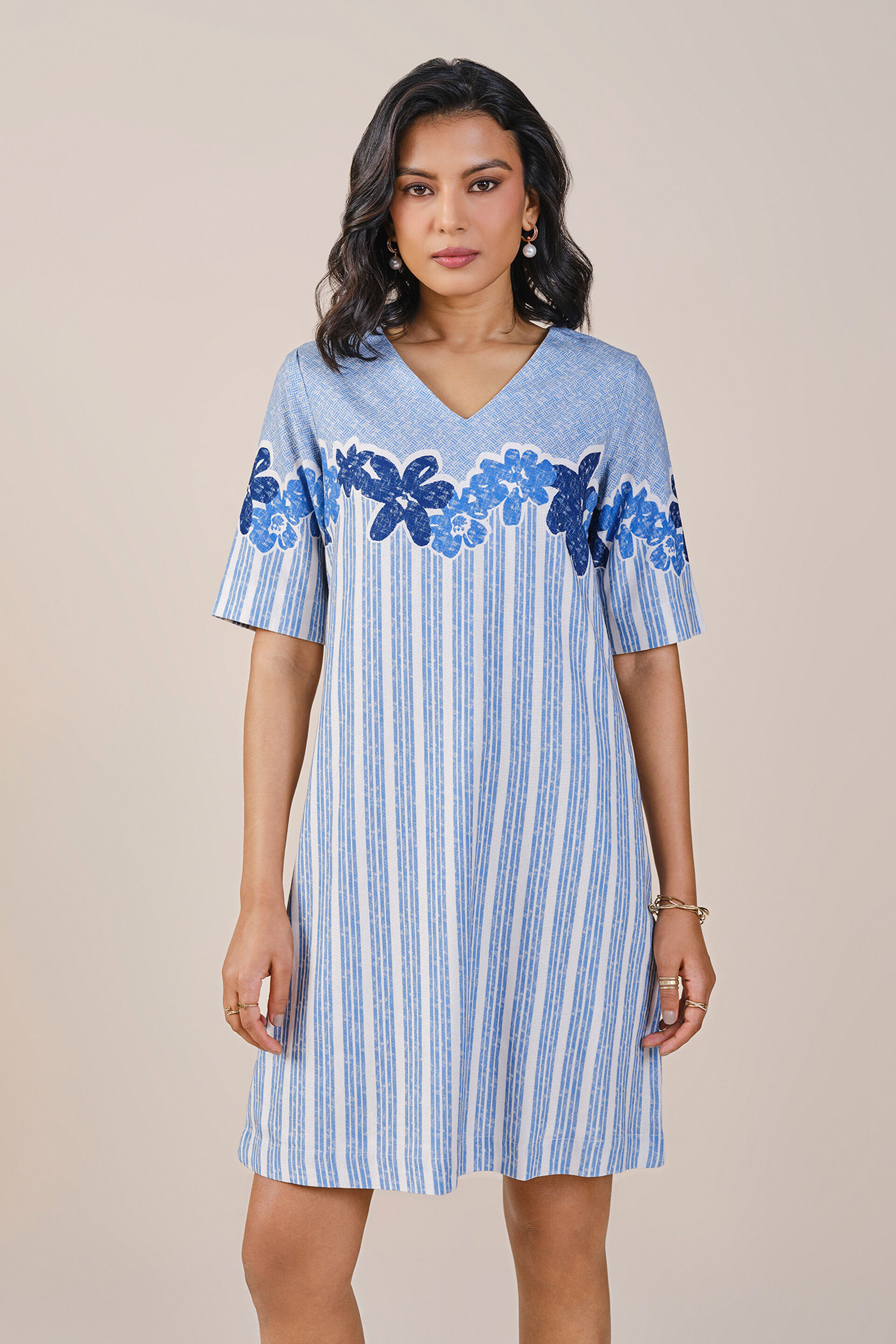 Blueming Viscose Blend Dress, Blue, image 2