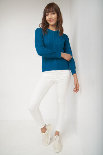 Teal Solid Straight Top, Teal, image 2