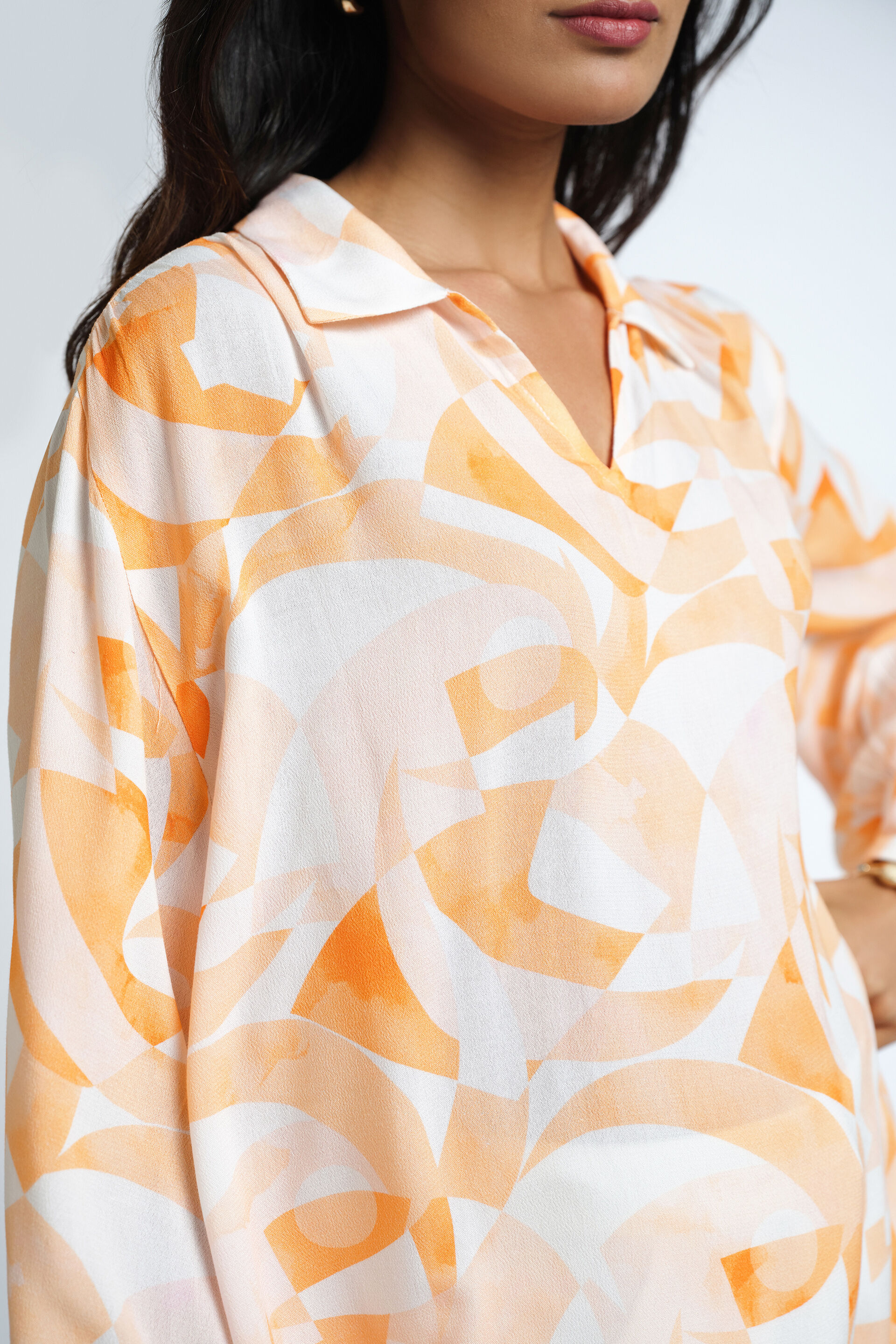 Coral Wave Top, Orange, image 3
