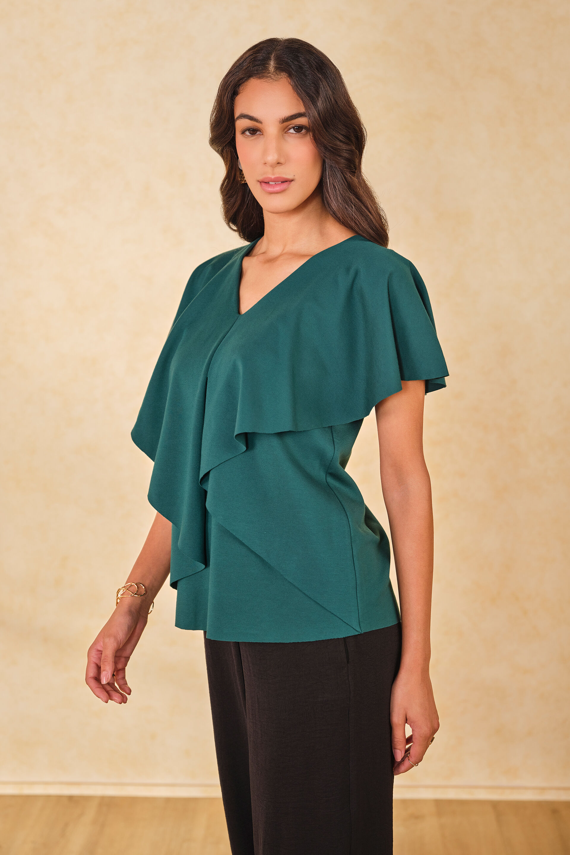 Forest Flutter Top, Green, image 4