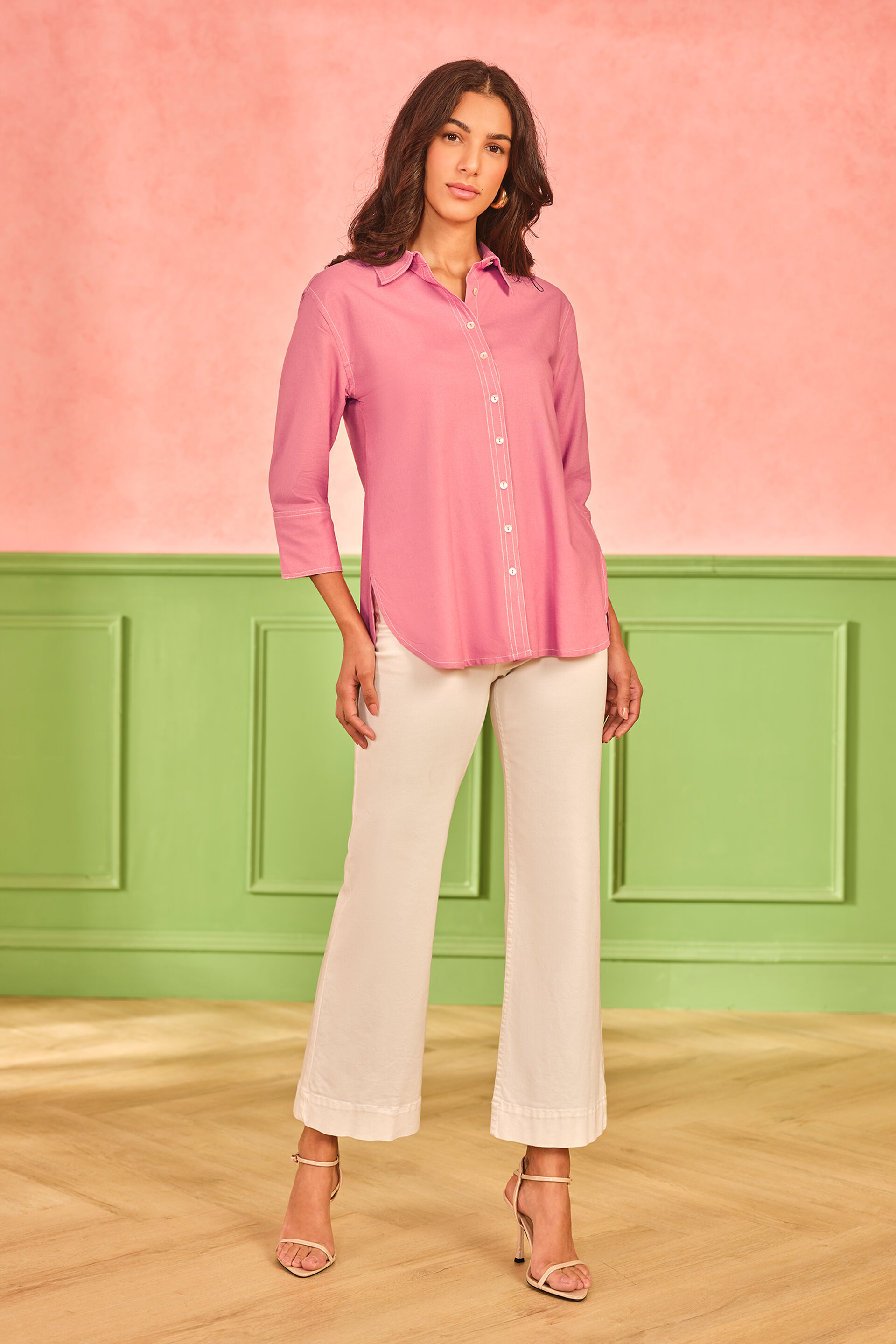 Blush Bliss Viscose Blend Top, Pink, image 3