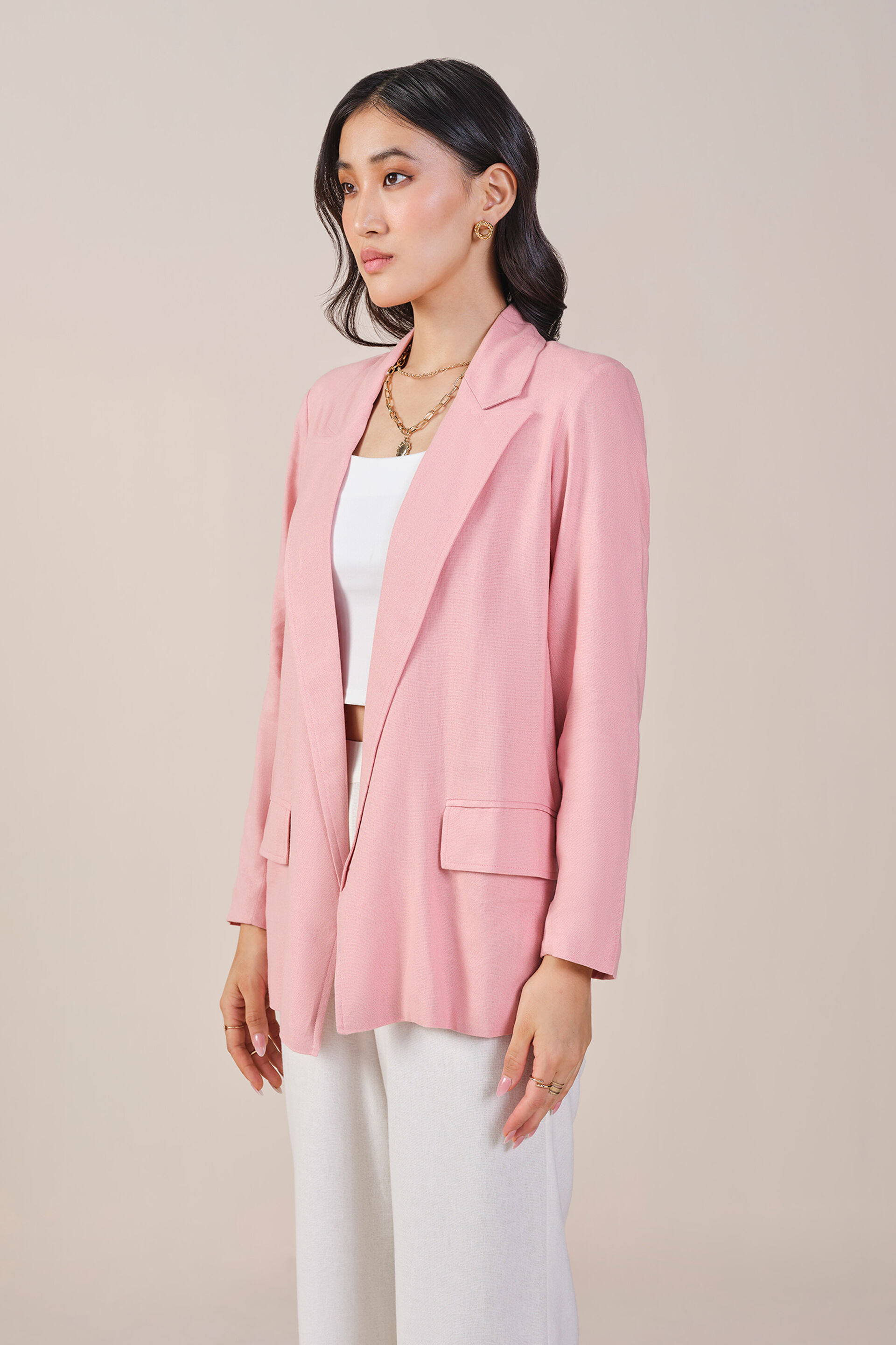 Modernist Blazer, Peach, image 3