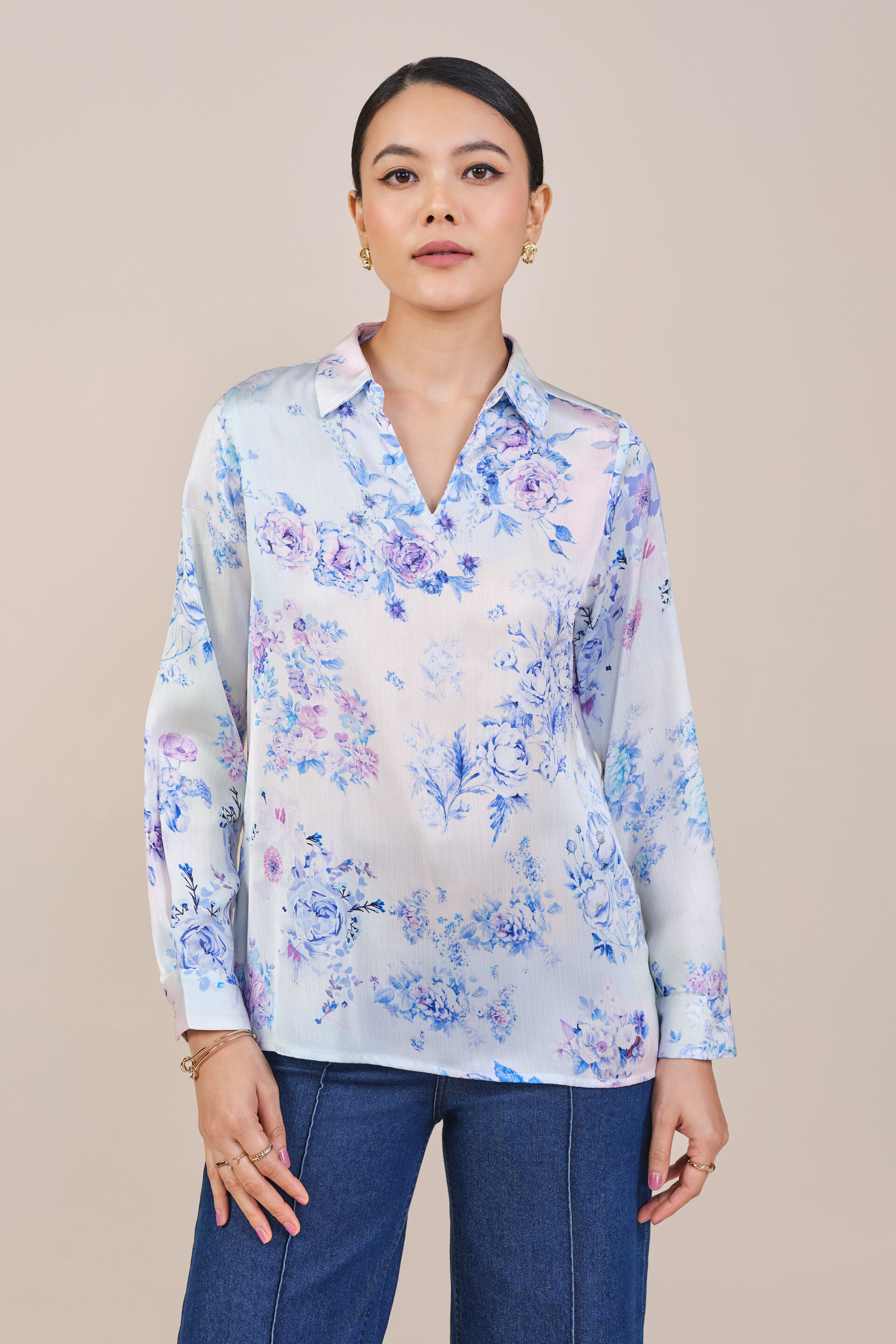 Pastel Hues Top, Blue, image 1
