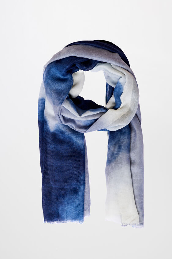 Navy Viscose Scarf, , image 1