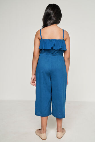 Teal Solid Curved Jumpsuit, Teal, image 4