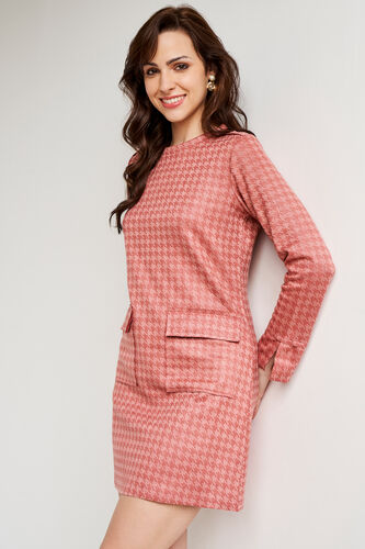 Pink Abstract Straight Dress, Pink, image 5