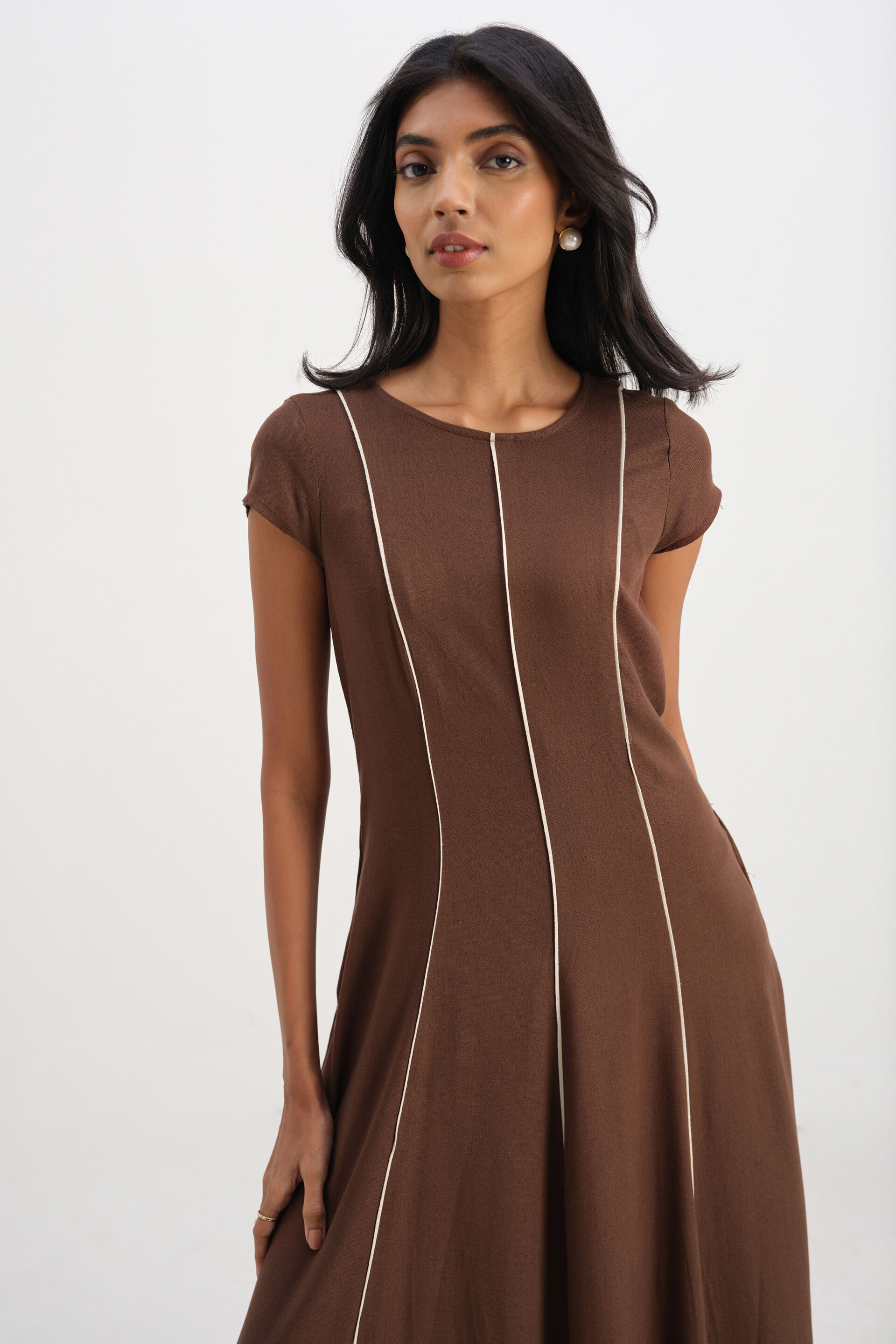 Cocoa Dress, Brown, image 3