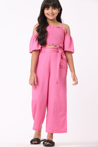 Pink Solid Straight Set, Pink, image 3