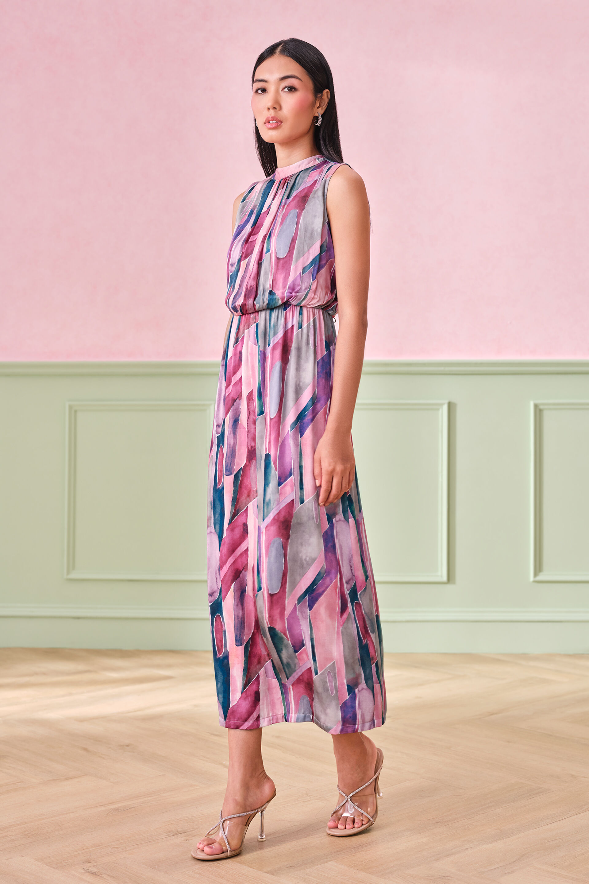 Buy our Stained Glass Viscose Maxi Dress online from ANDIndia SC F24R193MXW49