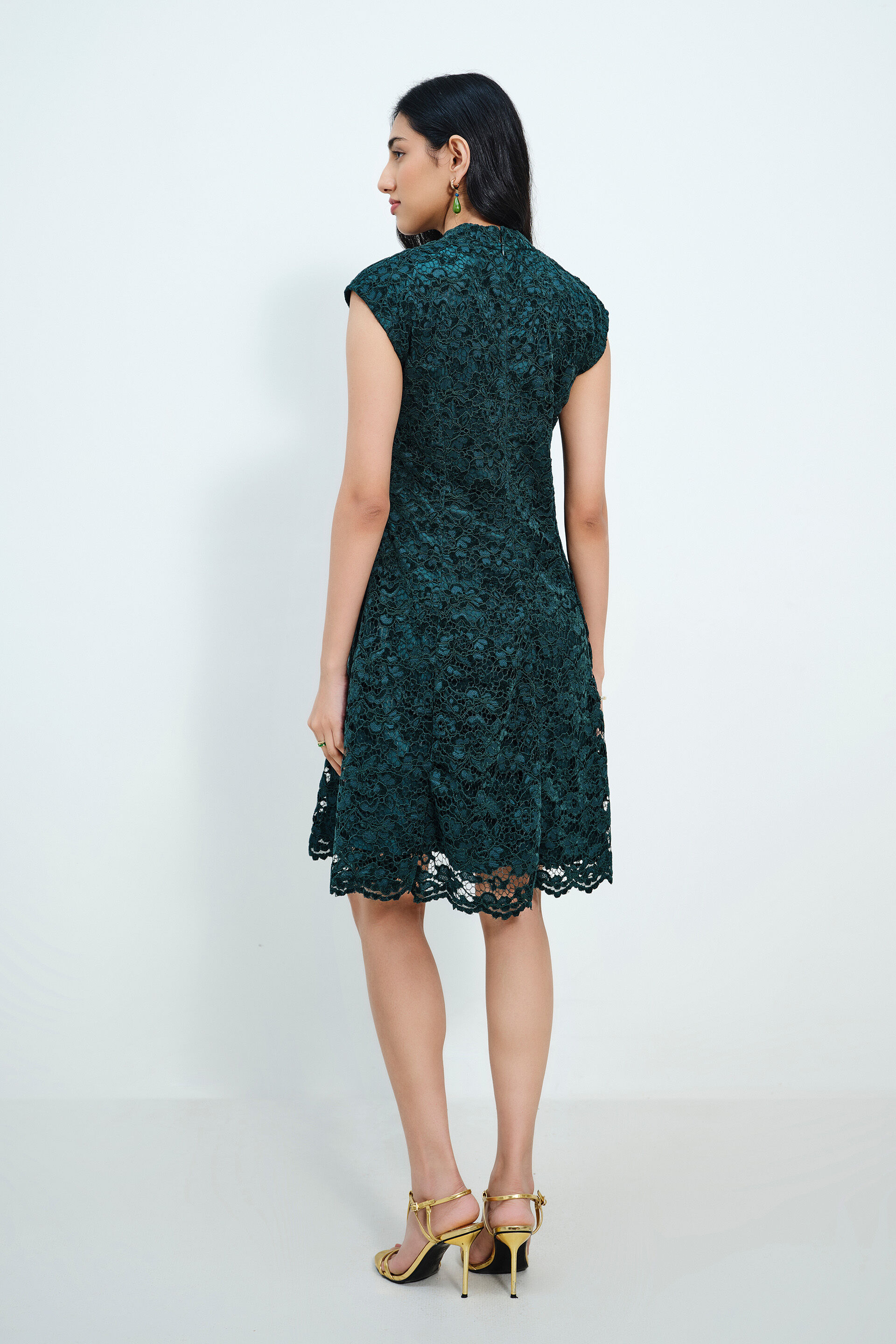 Green Garden Lace Dress, Green, image 5