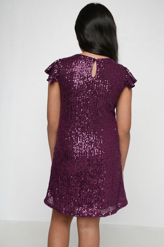 Wine Solid Straight Dress, Wine, image 4