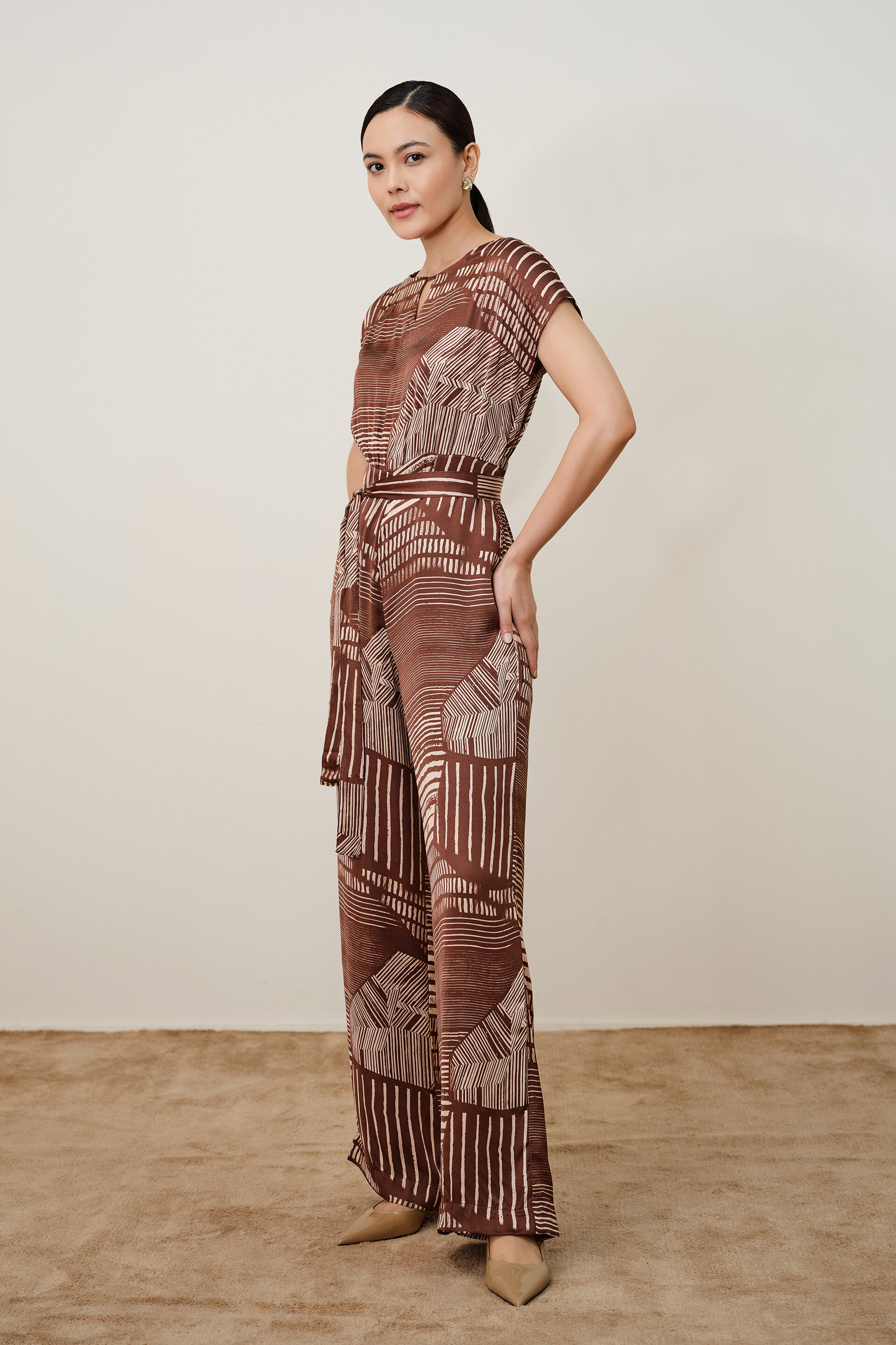 Brown Modal Jumpsuit, Brown, image 3