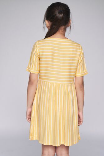 5 - Yellow Stripes Flared Dress, image 5